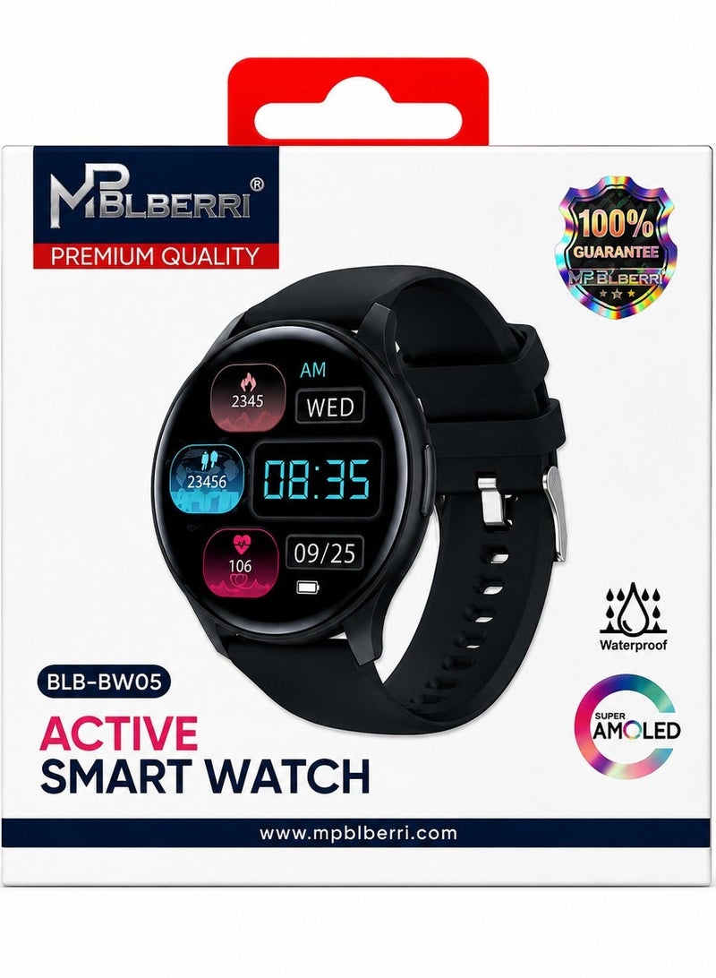 MPBLBERRI Smart Watch for Android & iOS (LaxasFit App) – Fitness Tracker with Heart Rate Monitor, Step Counter & Sleep Tracking – Compatible with Android 5.0+ & iOS 9.0+ - Image 2