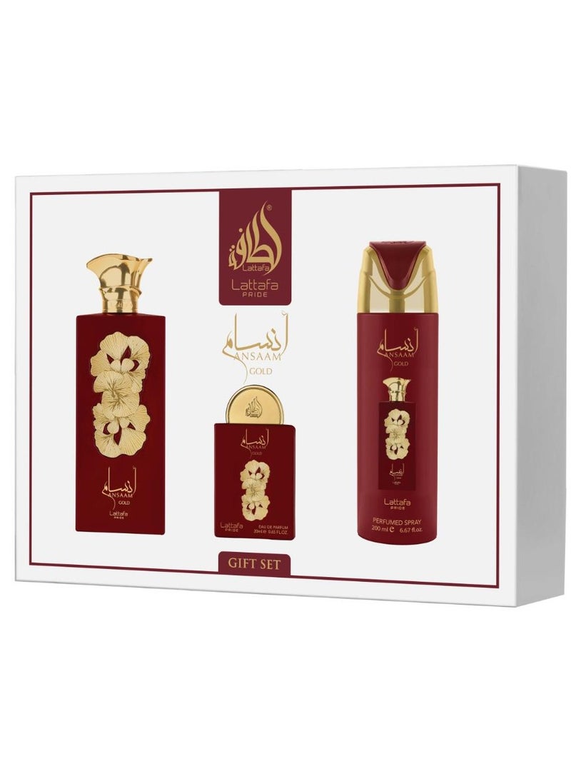 لطافة مجموعة هدايا أنسام جولد - 3 قطع - Image 2