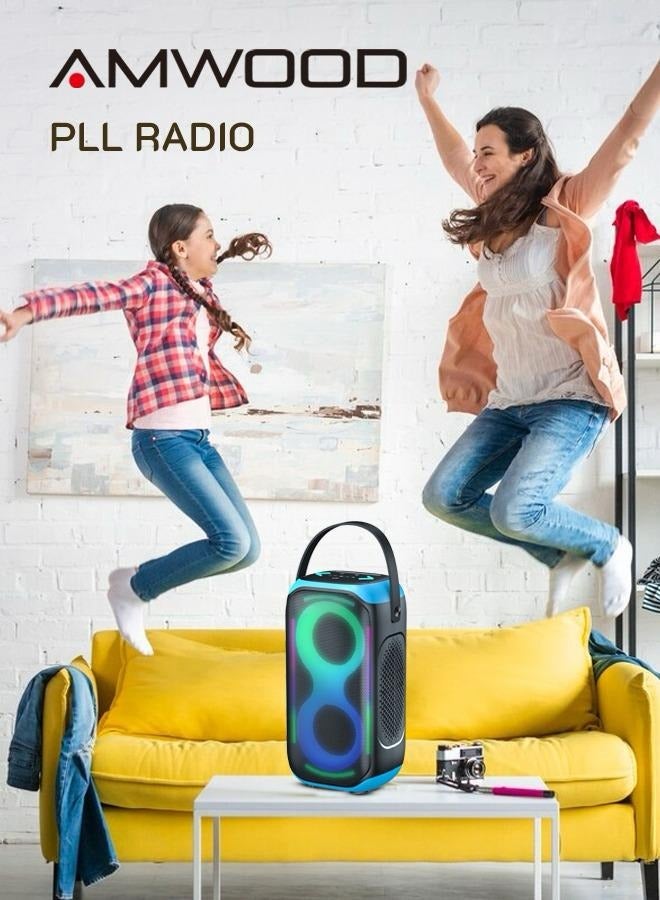 اموود مكبر صوت Soundboom محمول بتقنية البلوتوث مع صوت جهير وأضواء LED ودعم USB - Image 4