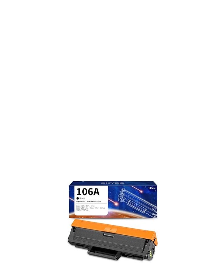 106A Toner with Chip Compatible for HP 106A W1106A Laser Toner Cartridge 107w 107a 107r for MFP 137fnw 137fwg 135a 135r 135w 135wg (Black, 1-Pack)  - Image 2