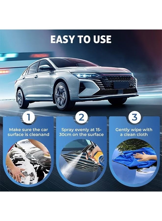 Homonth 120ml Nano Ceramic Car Coating Spray Waterless Polish Wax Scratch Repair Hydrophobic Protective Spray for Car Paint Glass Motorcycle Boat - Image 1