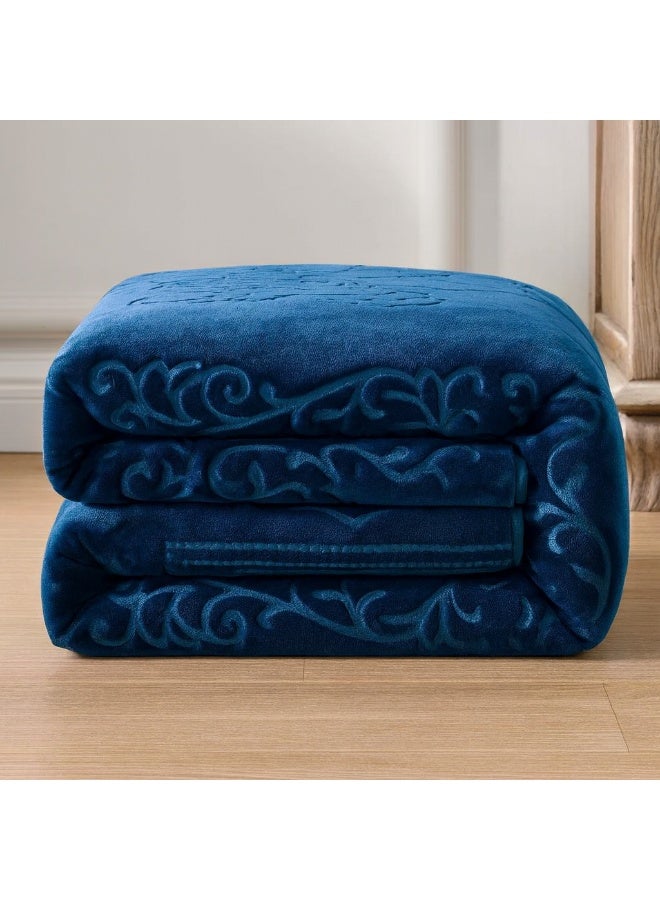 Blues Premium Heavyweight Flannel Blanket 5KG – Ultra-Soft Winter Blanket 240×220 cm - Image 2