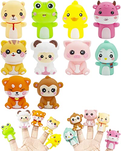AQKILO Animal Finger Puppet Set Animals Puppet Show Theater Props Educational Bath Toys10 Pieces - Image 5