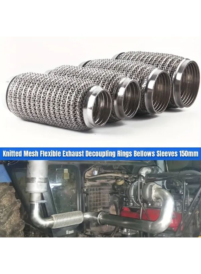 Knitted Mesh Flexible Exhaust Decoupling Ring 63.5mm 2.5 Inch Bellows Sleeve - Image 4
