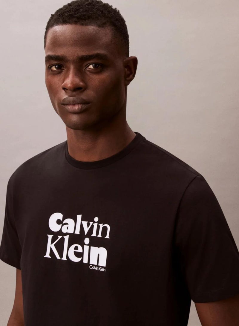 CALVIN KLEIN Logo Cotton T-Shirt - Image 4
