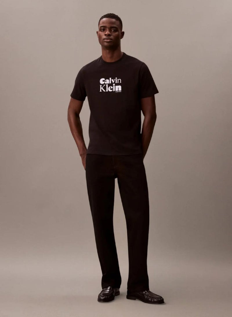 CALVIN KLEIN Logo Cotton T-Shirt - Image 3
