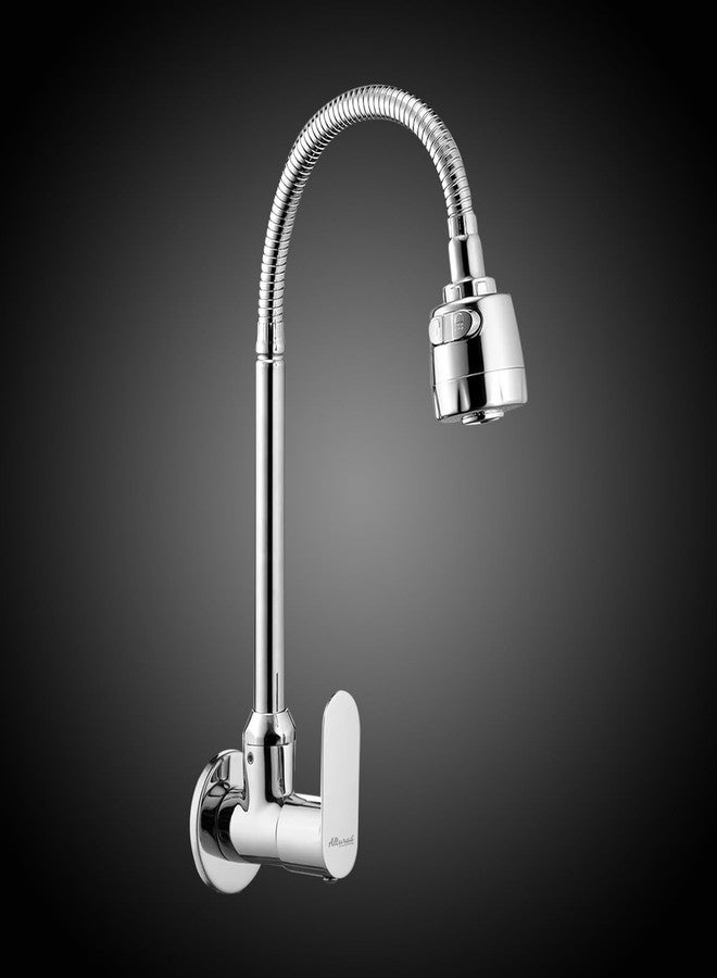 Alturas Brass Opal Dual Flow Kitchen Sink Cock with 360 Degree Swivel Spout | Kitchen Sink Tap | Kitchen Faucet | Tap for Kitchen Sink | Taps - Set of 1 - Image 1