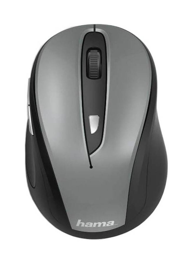 هاما ماوس ألعاب بصري لاسلكي MW-400 / ماوس لاسلكي مناسب للاستخدام بكلتا اليدين مزود بستة أزرار وبلوتوث / وضع الاستعداد / متوافق مع أجهزة الكمبيوتر الشخصية وأجهزة ماك / شكل مريح - أسود/رمادي - Image 2