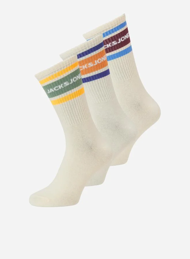 JACK & JONES Pack of 3 - Striped Tennis Socks