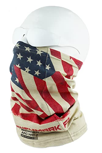 BENCHMARK FR Flame Resistant Face Mask Neck Gaiter - CAT2 (Plain, Gray) - Image 3