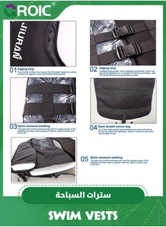 GROIC سترة سباحة للأطفال، سترة طفو للأطفال الصغار من 66 إلى 110 رطل، بدلة سباحة قابلة للطفو مع حزامين أمان قابلين للتعديل للمسبح والشاطئ والقوارب، يتعلم الأطفال السباحة، سهلة الارتداء والخلع  - Image 3