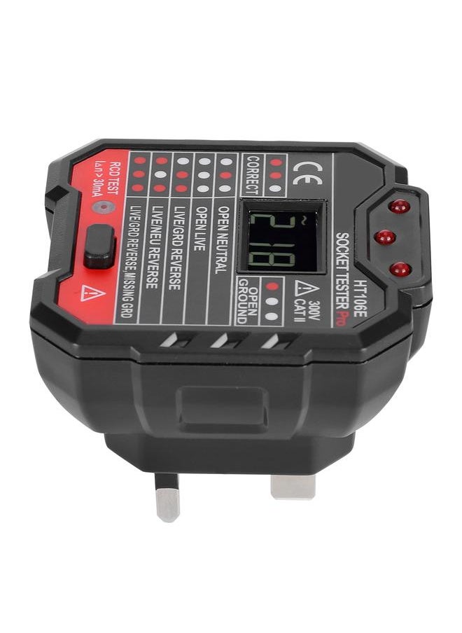 Thoraya Socket Tester Digital Display Office Leakage Test Portable Plug Detector  - Image 2
