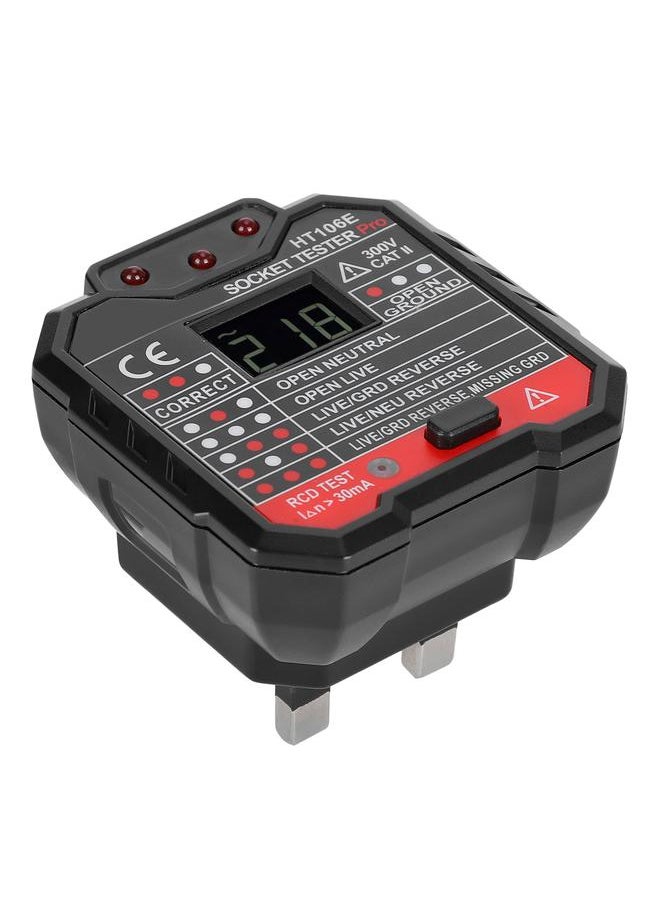 Thoraya Socket Tester Digital Display Office Leakage Test Portable Plug Detector  - Image 4