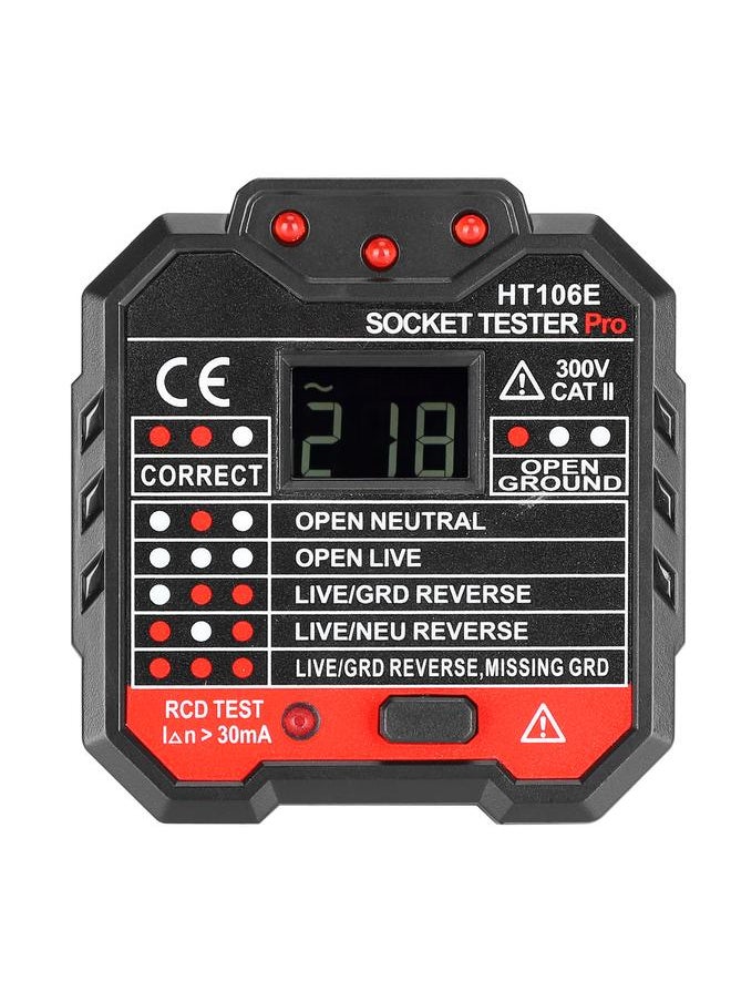 Thoraya Socket Tester Digital Display Office Leakage Test Portable Plug Detector  - Image 3