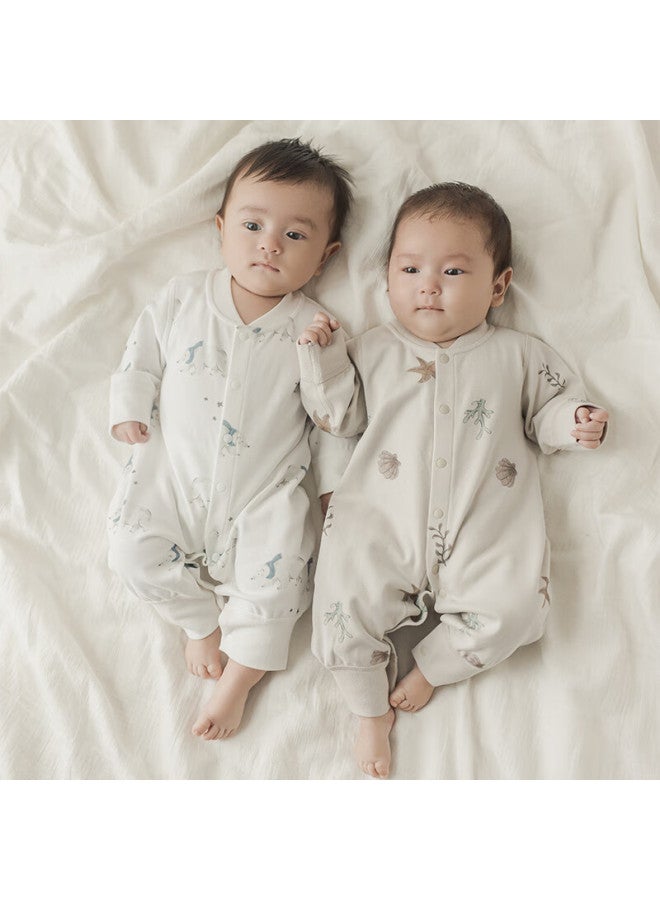 Good bear Guaiqi Bear Baby Clothes Spring And Autumn Season Pajamas For Boys And Girls Baby Onesies Pure Cotton Newborn Baby Romper Climbing Clothes Spring Air Conditioning Clothes - Image 1