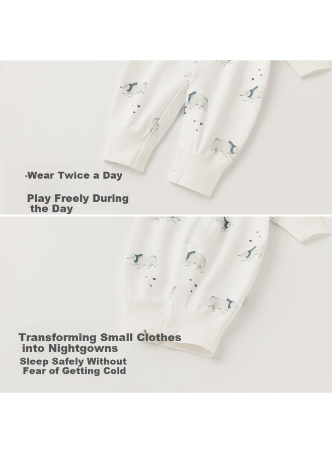 Good bear Guaiqi Bear Baby Clothes Spring And Autumn Season Pajamas For Boys And Girls Baby Onesies Pure Cotton Newborn Baby Romper Climbing Clothes Spring Air Conditioning Clothes - Image 3