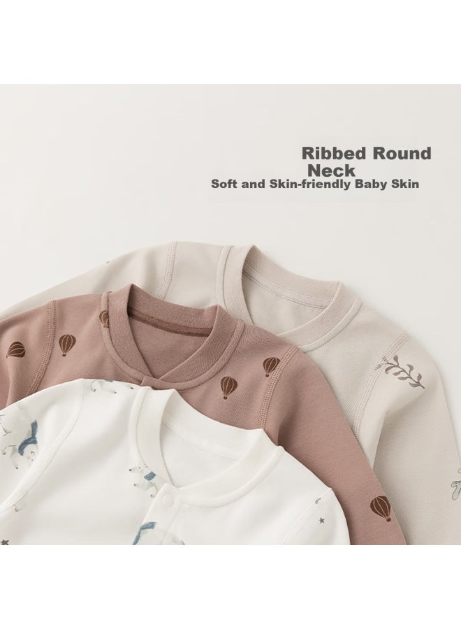 Good bear Guaiqi Bear Baby Clothes Spring And Autumn Season Pajamas For Boys And Girls Baby Onesies Pure Cotton Newborn Baby Romper Climbing Clothes Spring Air Conditioning Clothes - Image 2