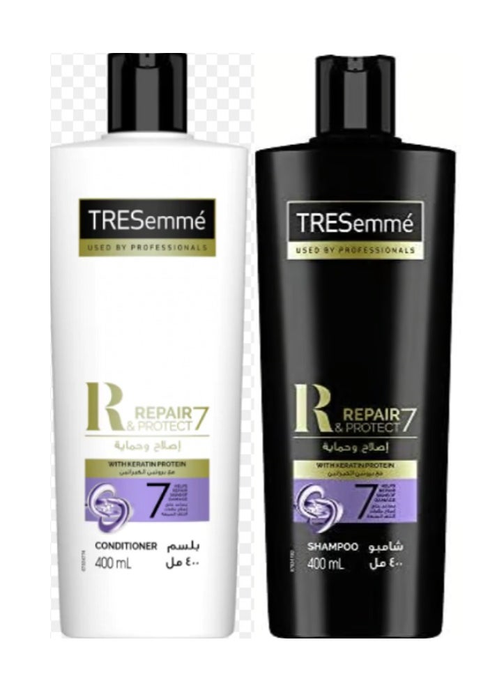 Tresemme Keratin Shampoo & Conditioner, Repair & Protect Set of 2 Packs 400+400ml  - Image 2