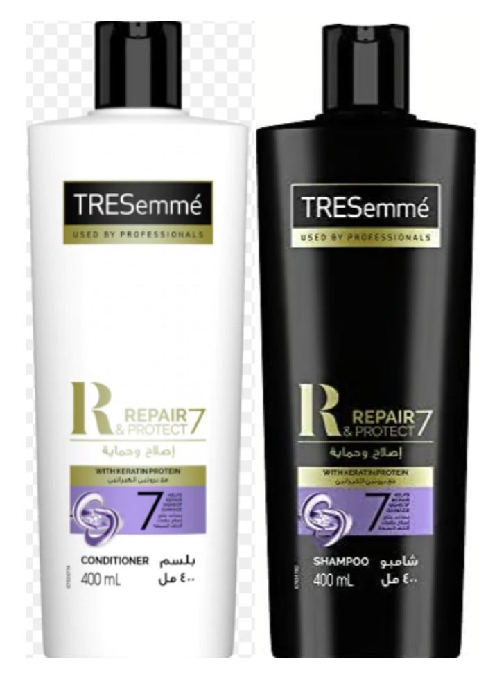 Tresemme Keratin Shampoo & Conditioner, Repair & Protect Set of 2 Packs 400+400ml  - Image 1