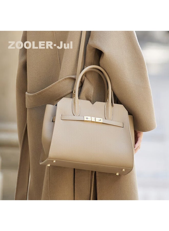 Zooler Women's Handbag, Top-grain Leather, Luxurious Feel, Large Capacity, Shoulder Crossbody Bag, Birthday Gift - Image 2