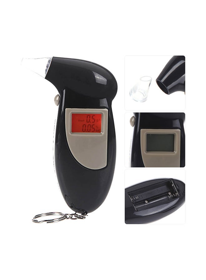 NIBEMINENT Digital LCD Backlit Display Breath Alcohol Tester Black 0.068kg - Image 2