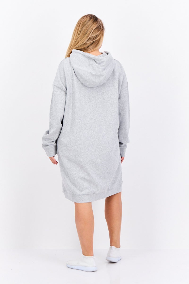Lyle & Scott Women Hood Long Sleeves Sweater Dress, Grey - Image 3