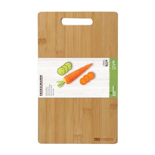 Fackelmann Bamboo Chopping Board Natural 20x33 CM | Eco-Friendly Kitchen Essential | BPA Free | Durable and Easy to Clean | Anti-Microbial | 100% Food Safe Premium Cookware - Image 1