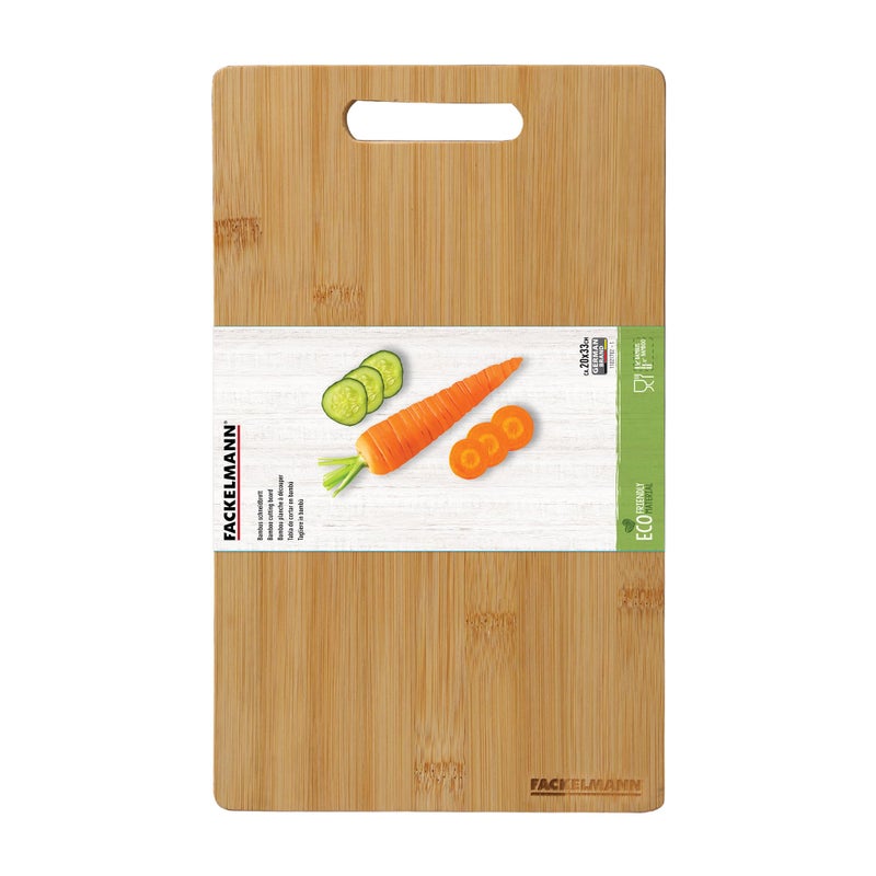 Fackelmann Bamboo Chopping Board Natural 20x33 CM | Eco-Friendly Kitchen Essential | BPA Free | Durable and Easy to Clean | Anti-Microbial | 100% Food Safe Premium Cookware - Image 5