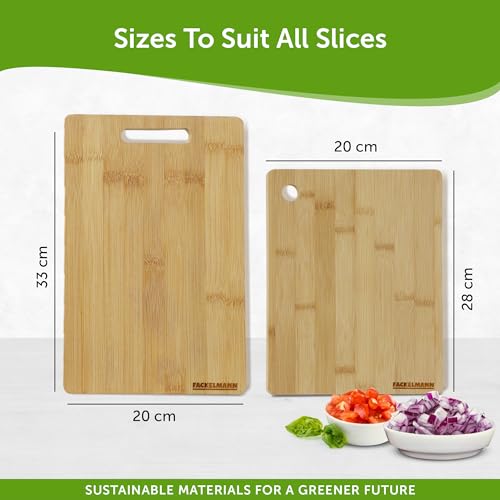 Fackelmann Bamboo Chopping Board Natural 20x33 CM | Eco-Friendly Kitchen Essential | BPA Free | Durable and Easy to Clean | Anti-Microbial | 100% Food Safe Premium Cookware - Image 2