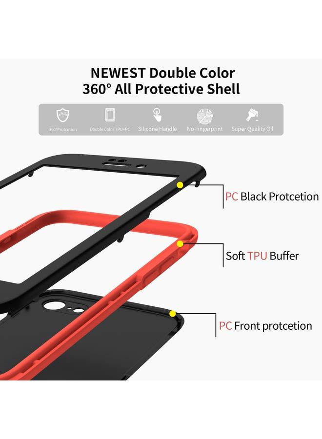 S-TOP Case For iPhone SE 2022 / 2020 / 8 / 7 Two Color Full Protective 3-in-1 Phone Case - Image 4