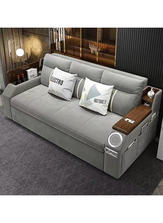 Modern Extendable 2 in 1 Sofa Bed with Side Pockets, Daybed with Bottom and Side Storage, USB Ports, Bluetooth, Speaker. Sofa Bed for Living Room Bedroom Small Spaces Home Furniture. - pzsku/Z6E64440879A98DCF298CZ/45/_/1736430865/14206166-7bc4-47bf-87a7-2bf1691ae7c6