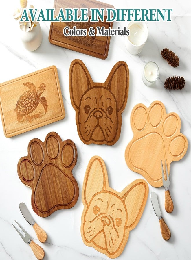 Ziliny Sea Turtle Shaped Cheese Board Set Small Charcuterie Cutting Board Wooden Platter with Knives Forks Funny Serving Trays Turtle Gift for women Christmas Party Kitchen Decoration - Image 5