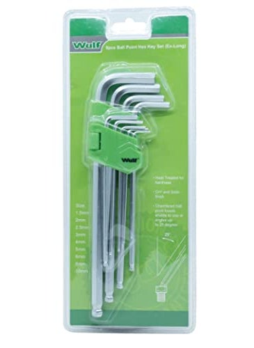 Wulf Wulf Title LShape Metric Ball Point Hex Key Set Ideal for Home Repair DIY Professional Maintenance HeavyDuty Allen Wrench Set Set of 9  - Image 1