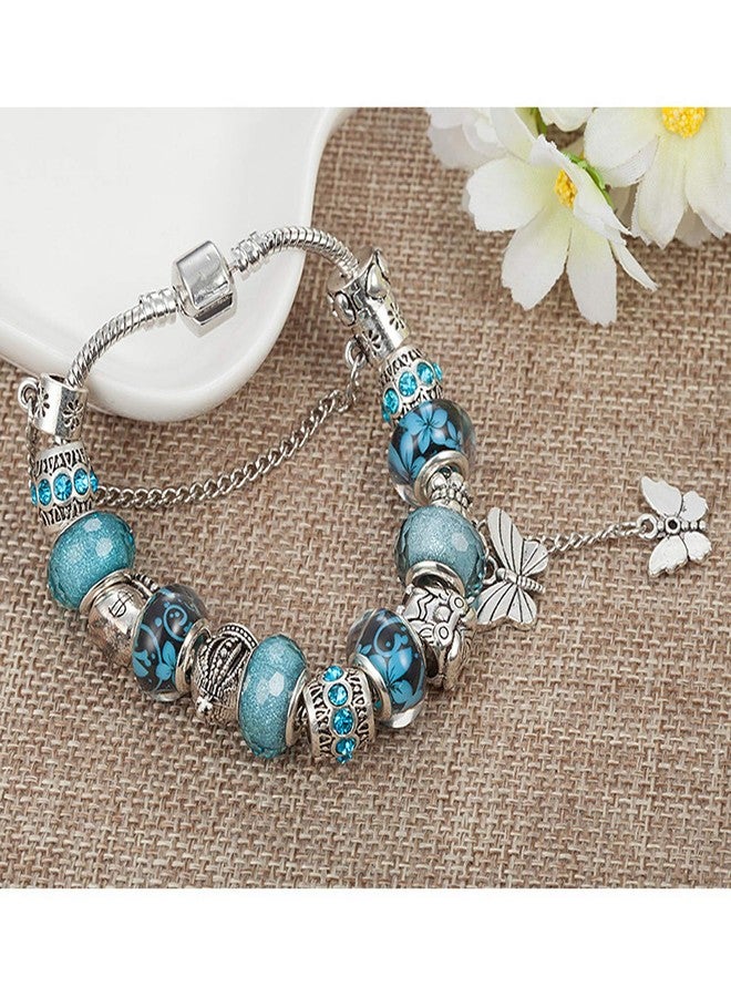 YOUFENG Love Beads Charms Bracelet for Women Snake Chain Unicorn Charm Flower Charms Bracelets Birthday Gifts for Her Amethyst Bracelet 9 - Image 5
