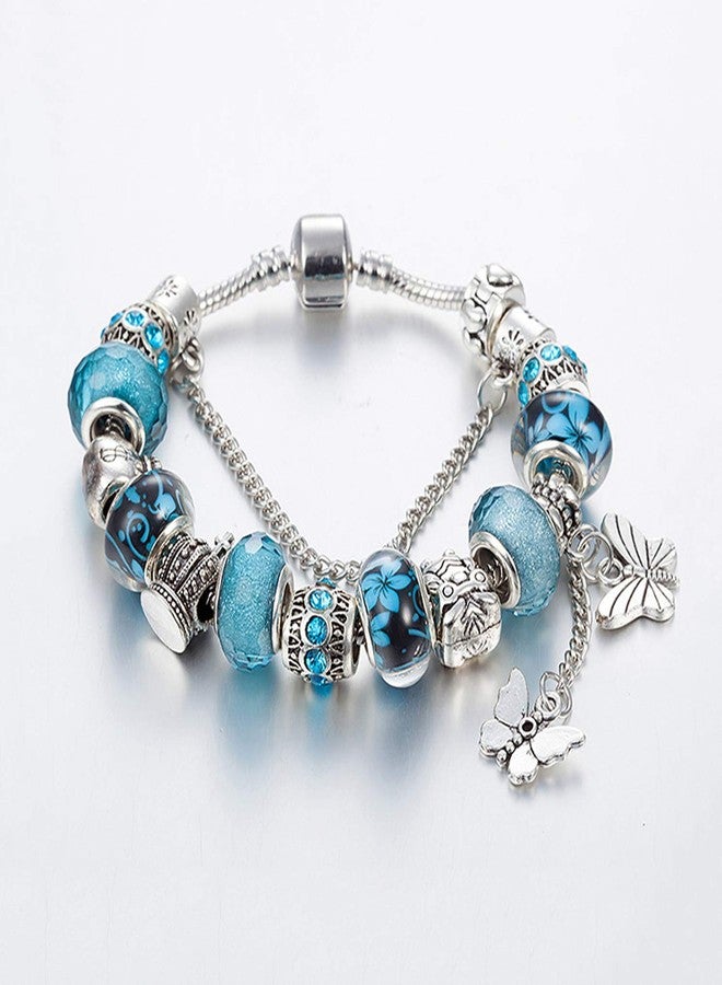 YOUFENG Love Beads Charms Bracelet for Women Snake Chain Unicorn Charm Flower Charms Bracelets Birthday Gifts for Her Amethyst Bracelet 9 - Image 2