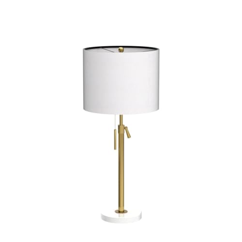 Qingmiao Gold Table Lamps Set of 2, 22" to 30" Adjustable Nightstand Lamps for Bedroom, Dimmable End Table Lamps for Living Room Console Entry Farmhouse Home Decor, New House Warming Gifts - Image 4