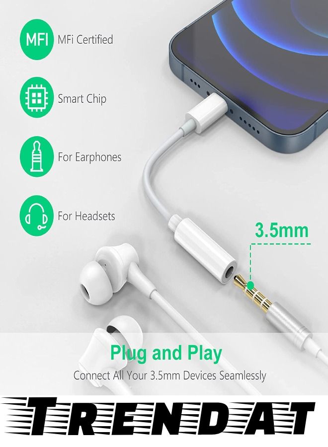 Jack adapter from iPhone input to 3.5 mm headphone - works directly without Bluetooth - Image 4