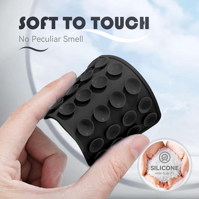 INEFABLE Suction Phone Case, Phone Suction Sticker, Silicone Suction Phone Case for Hands-Free Mobile Accessory Holder Grip, Video Phone Accessory (Black,White,Pink - Pack of 3) - Image 4