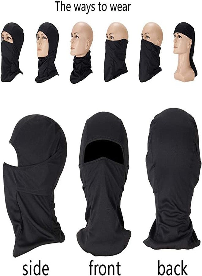 BISMAADH Balaclava Full Face Mask Winter Windproof Summer UV Protection Breathable Neck Gaiter White, Dark Grey - Image 4