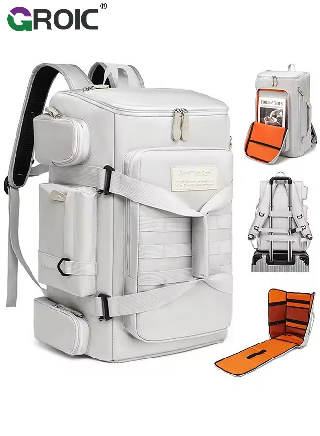 حقيبة ظهر رياضية للتمرين، حقيبة ظهر كبيرة للسفر للرجال والنساء، حقيبة رياضية رياضية سعة 50 لتر مع جيب مبلل، حقيبة ظهر رياضية للسفر، حقيبة ظهر مقاومة للماء لحقائب الظهر التكتيكية