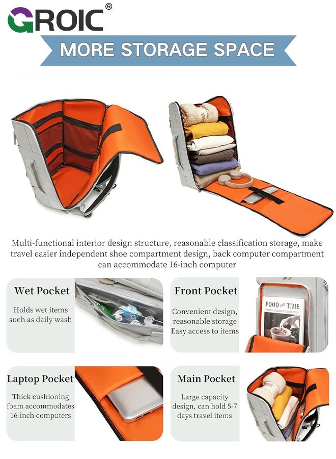 حقيبة ظهر رياضية للتمرين، حقيبة ظهر كبيرة للسفر للرجال والنساء، حقيبة رياضية رياضية سعة 50 لتر مع جيب مبلل، حقيبة ظهر رياضية للسفر، حقيبة ظهر مقاومة للماء لحقائب الظهر التكتيكية