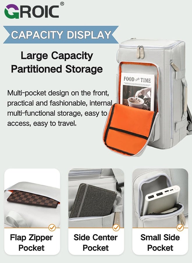 حقيبة ظهر رياضية للتمرين، حقيبة ظهر كبيرة للسفر للرجال والنساء، حقيبة رياضية رياضية سعة 50 لتر مع جيب مبلل، حقيبة ظهر رياضية للسفر، حقيبة ظهر مقاومة للماء لحقائب الظهر التكتيكية