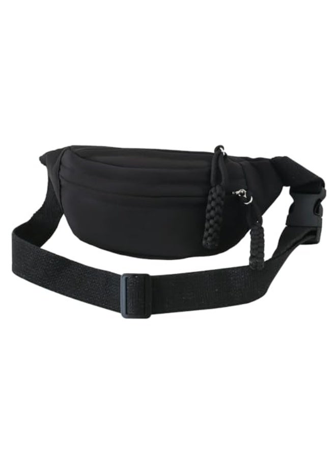 OSHIMA Waist Bag, Adjustable Belt Bag, Fanny Pack for Fashion Lightweight Fanny Pack as A Gift for Little Boys and Girls, (Black) - Image 1