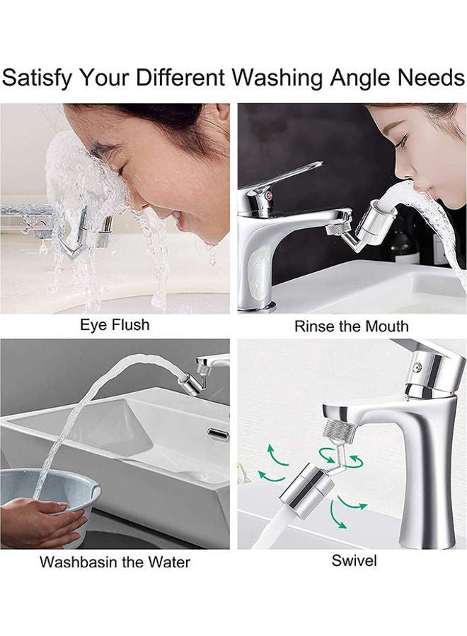 Y&D 720 Degree Swivel Sink Faucet Aerator Silver 9x2.5x2.5cm - Image 5