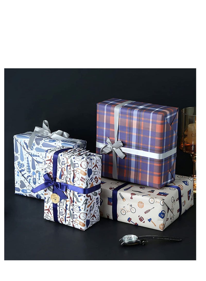 SYOSI Gift Wrapping Paper, Recyclable Gift Wrapping Paper Set for Birthday,Bridal Baby Shower,Weddings,Graduations,Women,Men,Boy,Girl,All Occasion - Image 5