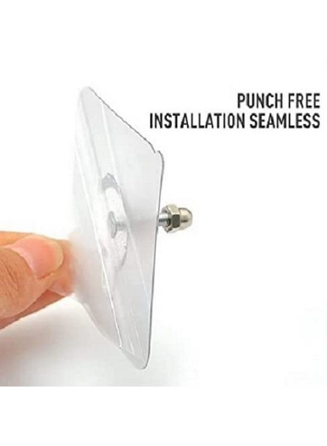 MOBDESK Super Screw for Wall Stainless Steel PVC Abs Nail Free, Non-Trace No Drilling Sticking Hooks,Waterproof Screws Hook, Adhesive Nails Wall, Hooks Without Drilling,Hook Hanging-10 Pack(K-233) - Image 2