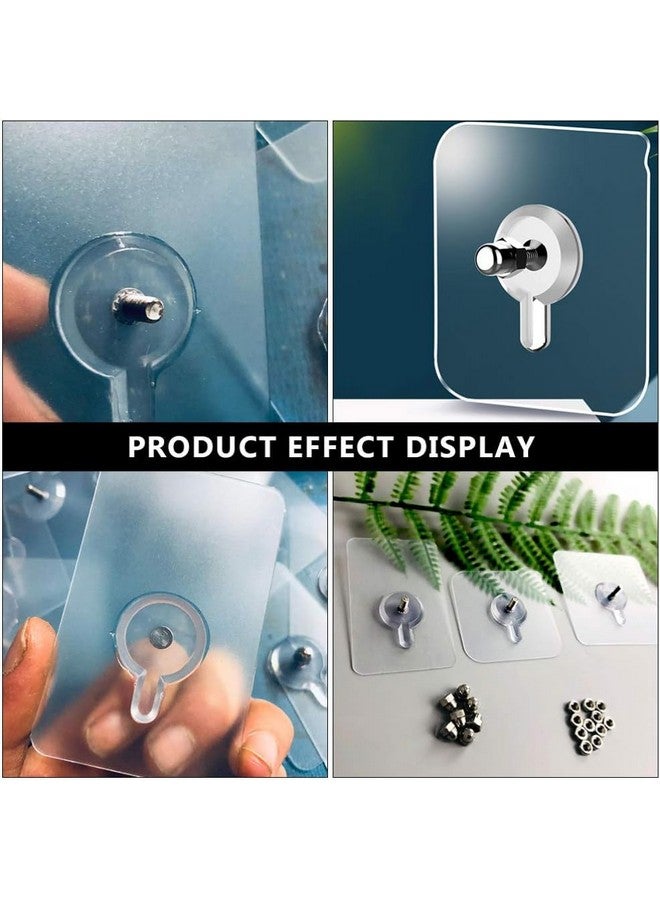 MOBDESK Super Screw for Wall Stainless Steel PVC Abs Nail Free, Non-Trace No Drilling Sticking Hooks,Waterproof Screws Hook, Adhesive Nails Wall, Hooks Without Drilling,Hook Hanging-10 Pack(K-233) - Image 5
