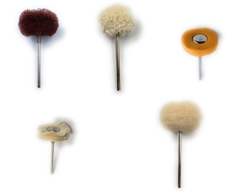 Aone NylonBrassSteelMuslinCottonFelt Scotch 17pcs Mix End Brushes for PolishBuffCleanFinishingDeburring for Dremel Rotary ToolMicro MotorPolishing Machine for JewelleryWatchmakingCrafts - Image 5