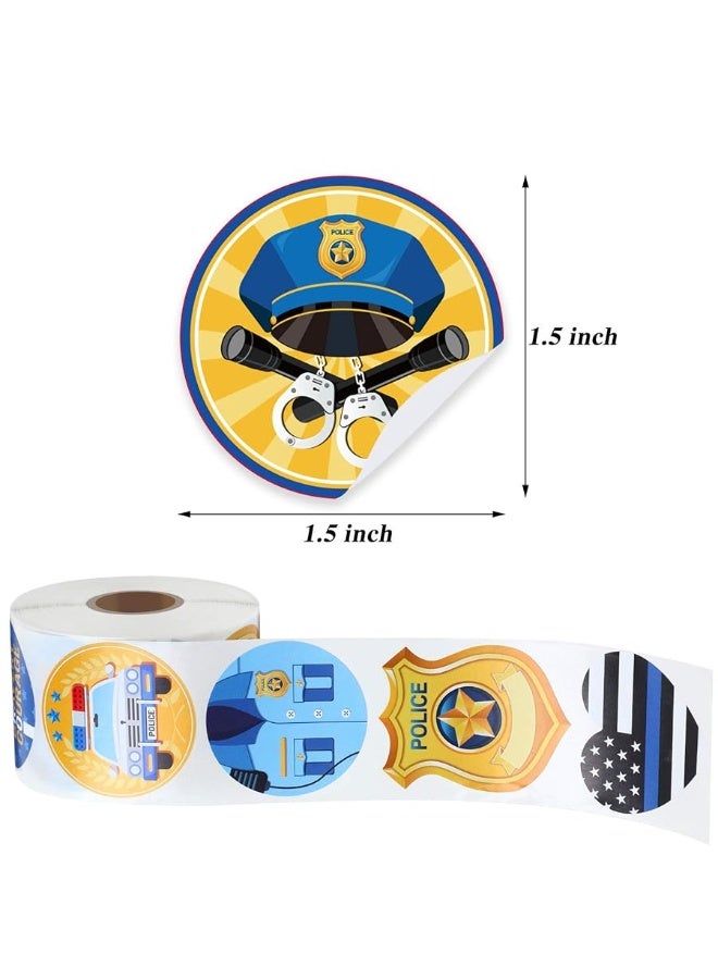 Outus 600 Pcs Police Stickers for Kids Police Party Favors Badge Stickers Police Officer Party Stickers Police Roll Name Tag Label Sticker Decals for Kids Police Birthday Party Supplies - Image 3