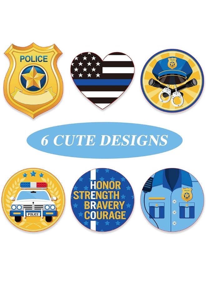 Outus 600 Pcs Police Stickers for Kids Police Party Favors Badge Stickers Police Officer Party Stickers Police Roll Name Tag Label Sticker Decals for Kids Police Birthday Party Supplies - Image 2